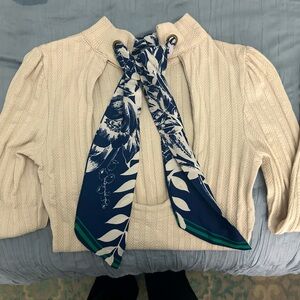 Free People Scarf Tie Open Back Top Size Medium